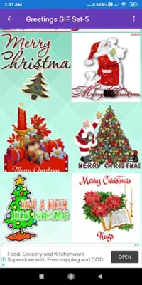 Merry ChristmasGreetings, GIF android App screenshot 1